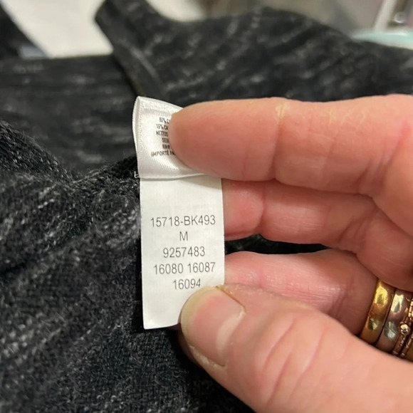 Bonobos Cotton/Cashmere Gray Variegated Knit Quarter Zip Pullover Size M - Picture 9 of 9